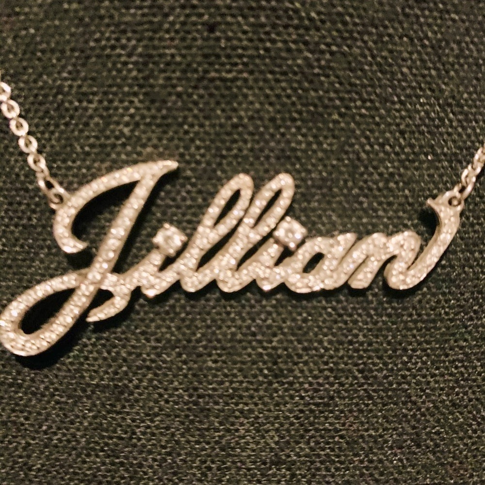 Diamond monogram necklace “Jillian”